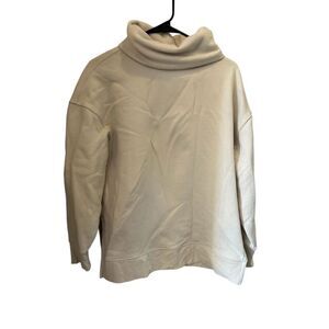 Athleta‎ Women's Ivory Funnel Neck Pullover Sweatshirt Size S Casual